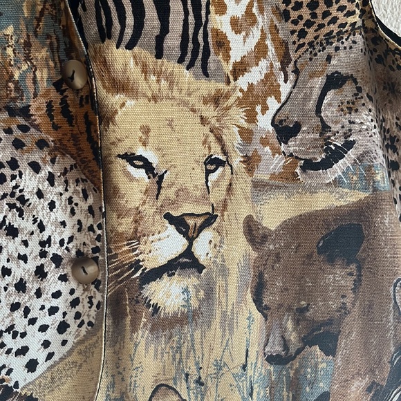 Infinity Chic Designer Fashions Safari Button Up Vest - Size M - Made in USA - Picture 2 of 7